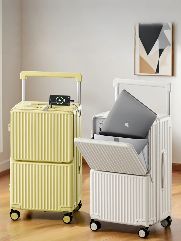 

Front Opening Suitcase Explosion-proof Zipper Large Capacity Five Wheels 30-inch Oversized Luggage 20inch Trip Cabin Travel Case