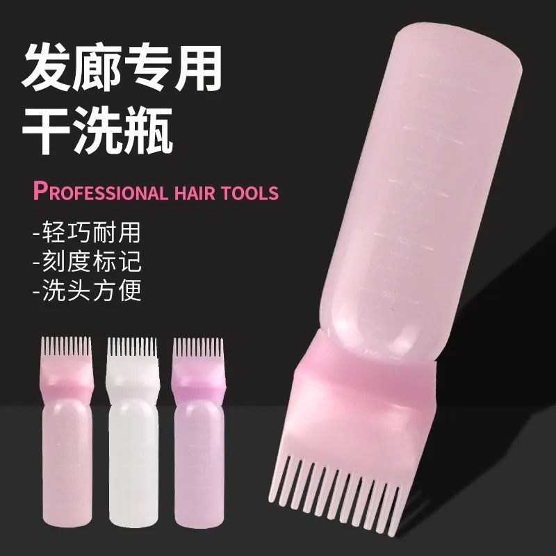 5Pcs Hair Dye Applicator Bottle Set – Professional Comb Bottles for Salon Coloring, Barbershop Hairdressing Tools