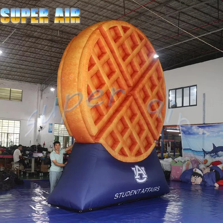 Modelo de gofre inflable para decoración publicitaria al aire libre con ventilador de aire a la venta