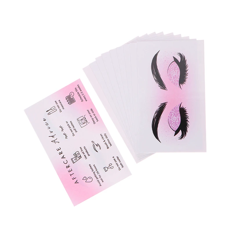 10/50Pcs Eyelash Card Lash Extension Aftercare การ์ดขนาดเล็ก Lash นามบัตร Loyalty Card โรงงานผู้ผลิตขายส่ง