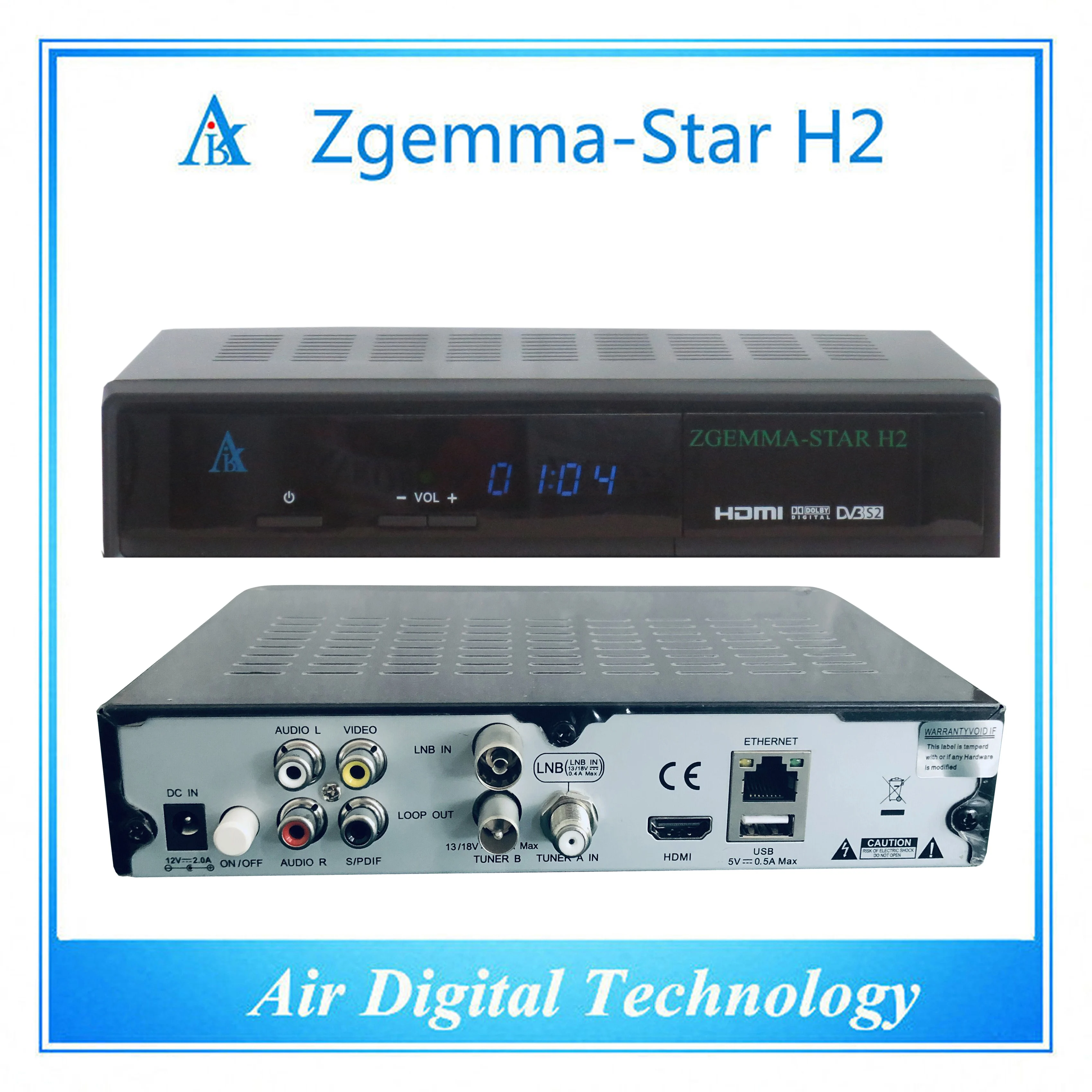 

Zgemma star H2 Full HD 1080p Satellite Receiver with DVB-S2X + DVB-T2/C Combo Tuner - Enigma2 Linux OS Digital Decoder Receptor