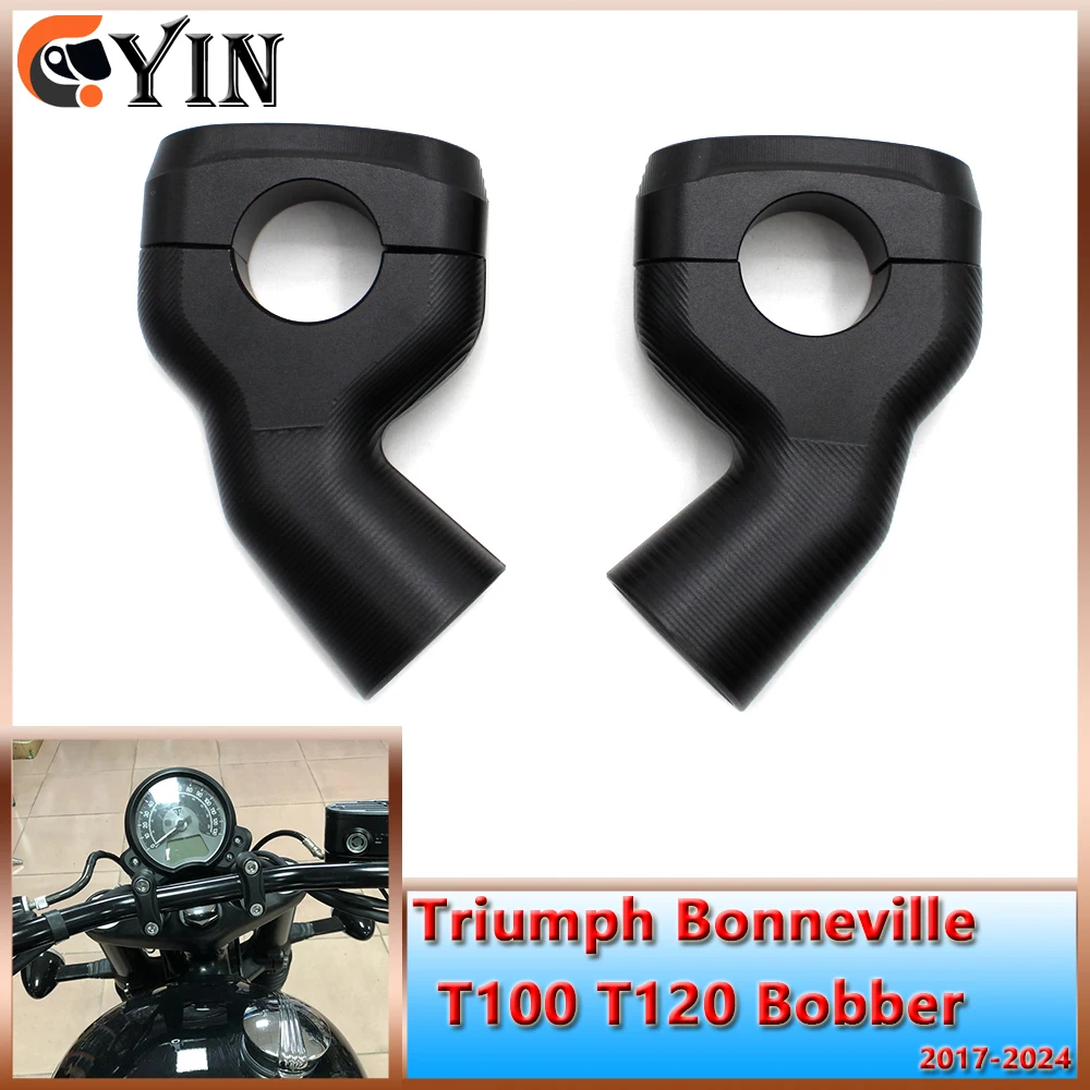 For Triumph Bonneville T100 T120 Bobber 2017-2024 Motorcycle Accessories Handlebar Clamp Spacer Handlebar lift LC 30mm 17-24