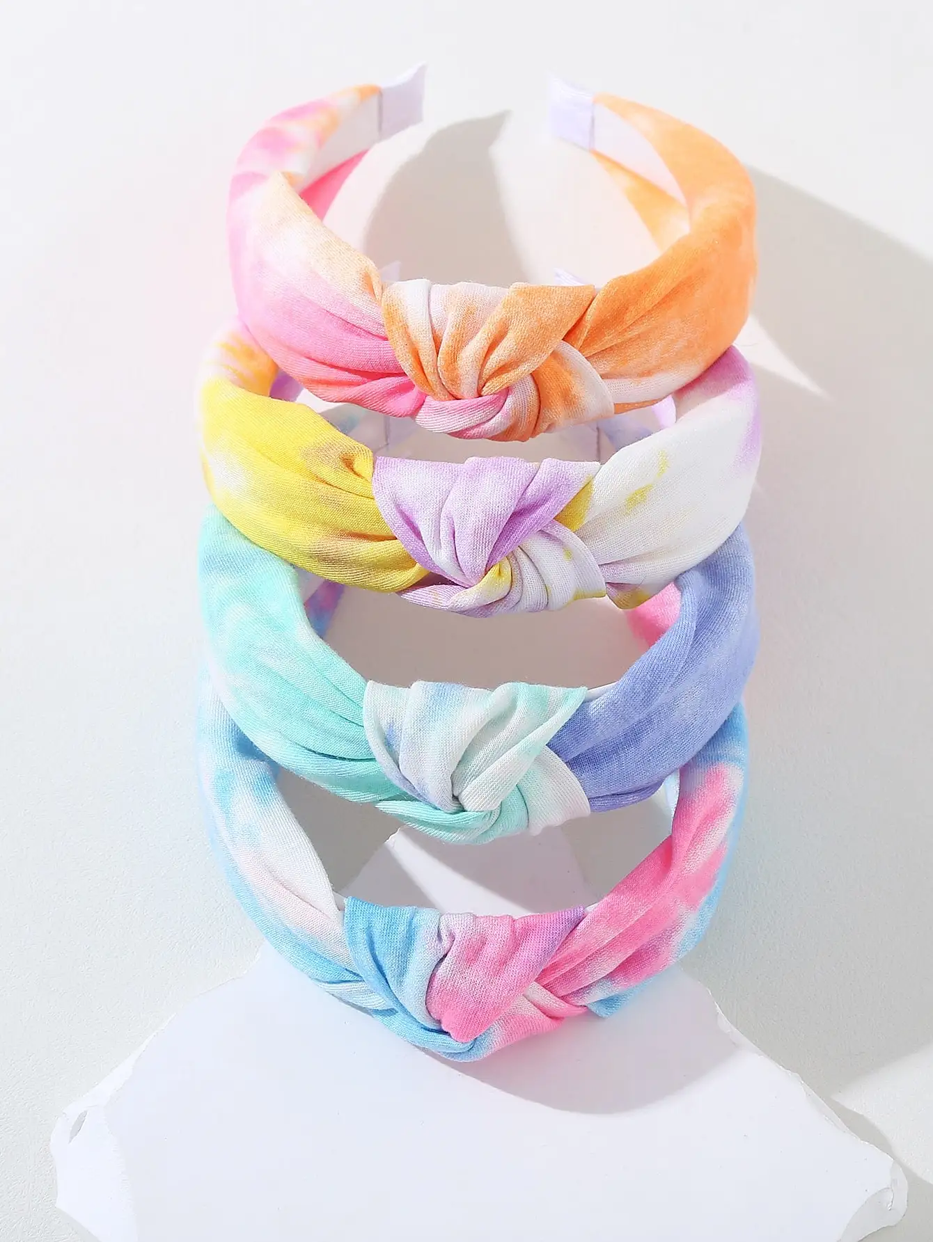 

4PCS Tie Dye Kink Headbands For Teen