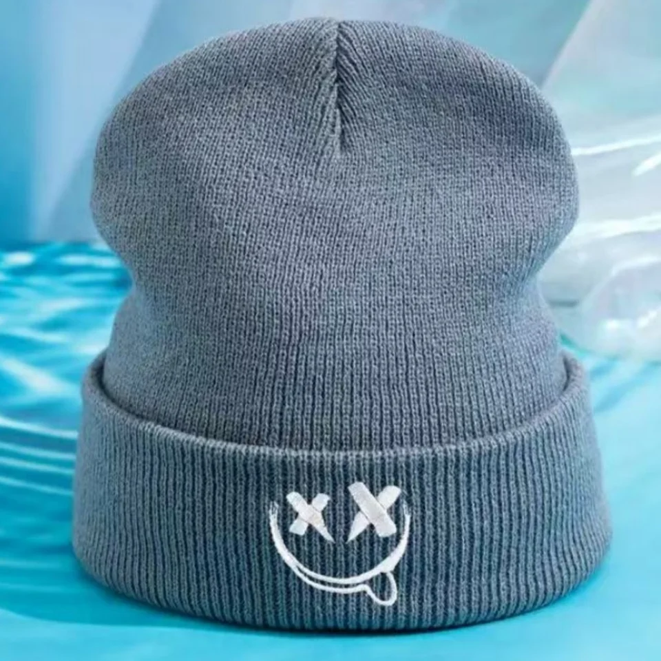 1Pc/2pcs/3pcs Acrylic Embroidered Winter Beanie Cap, Knit Hat for Autumn, Unisex Outdoor Casual Hat, image 16