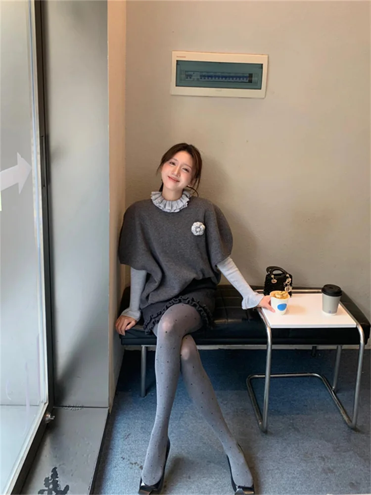 Ele Doll Kragen Strickpullover Damen Faionable Frühling Neue High-End Einzigartige Super Schöne Top Koreanische Sle Long Sve