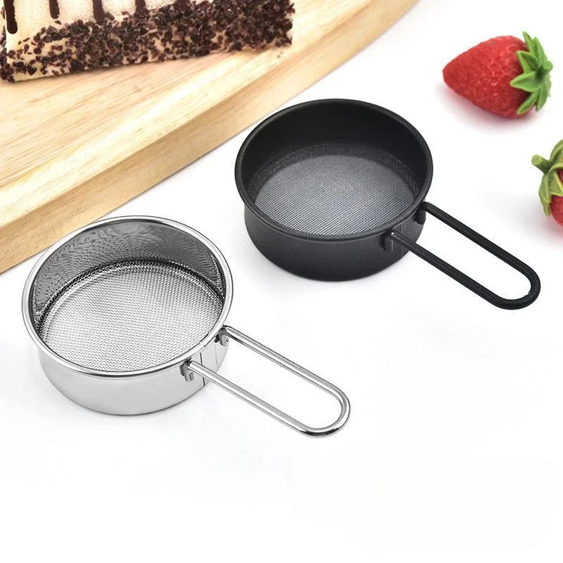 

5pcs 304 Stainless Steel Mini Handheld 40 Mesh Flour Sieve Baking Tool Home Kitchen Icing Sugar Sieve