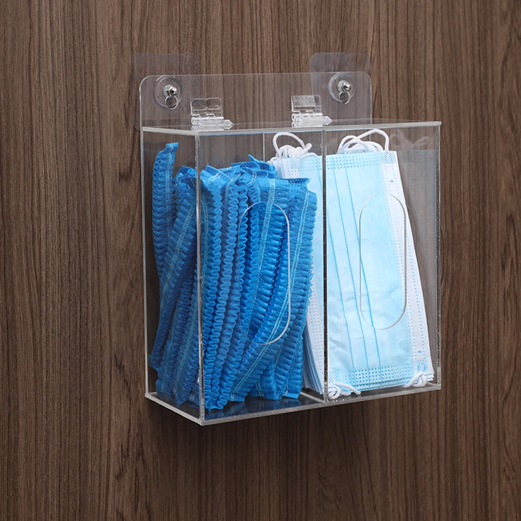 Masks Box Acrylic Holder Glove Dispenser Napkin Station Hygiene Storage Personal Clear Household Tissue Hairnet Disposable Case