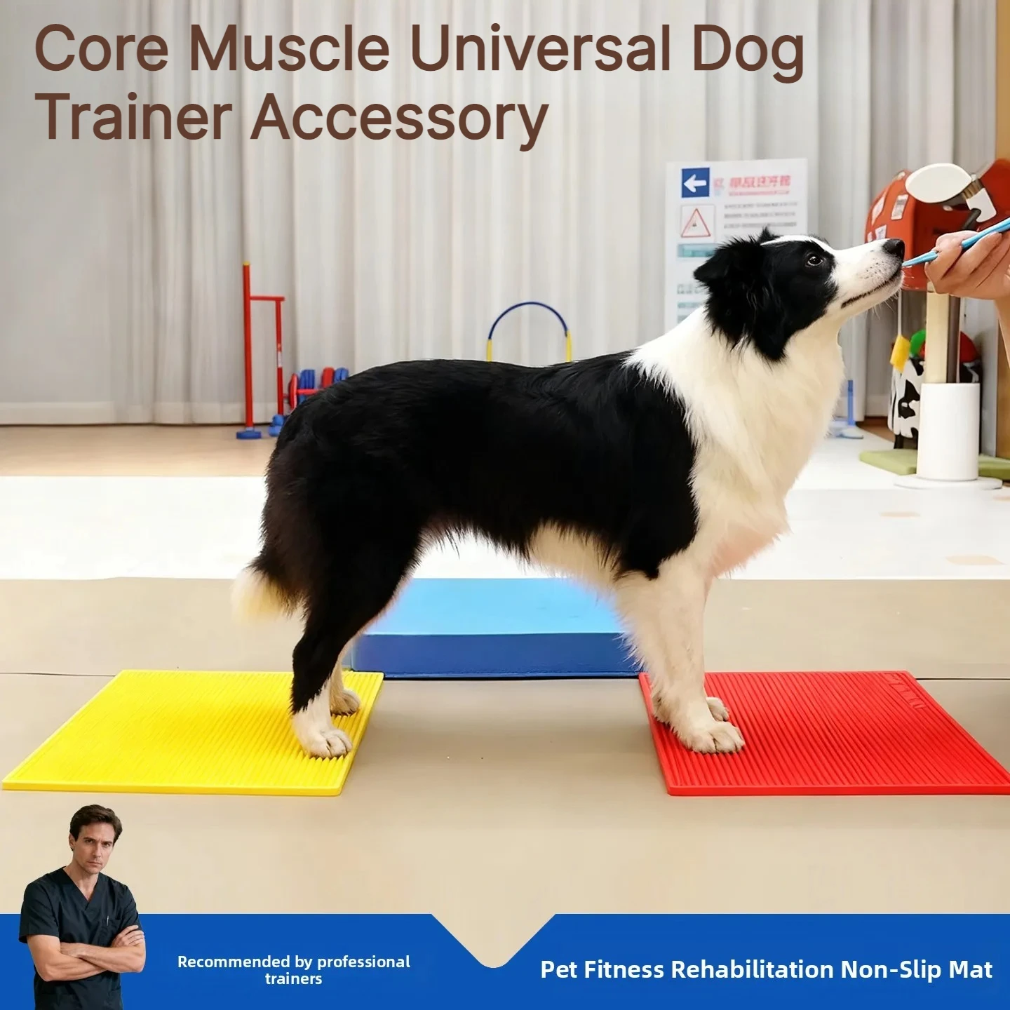 Non‑Slip Dog Rehabilitation Fitness Mat Universal Trainer Pad For Paralyzed Dogs Boost Hind Leg & Core Muscle Strength