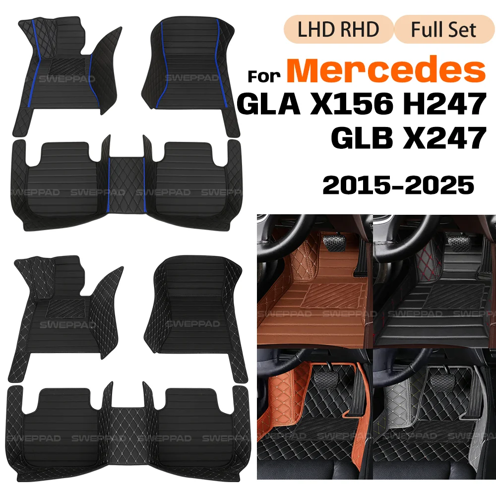 

For Mercedes Benz GLA X156 H247 2015-2025 GLB X247 2019-2024 Custom Car Floor Mat Automobile Carpet Cover Interior Accessories