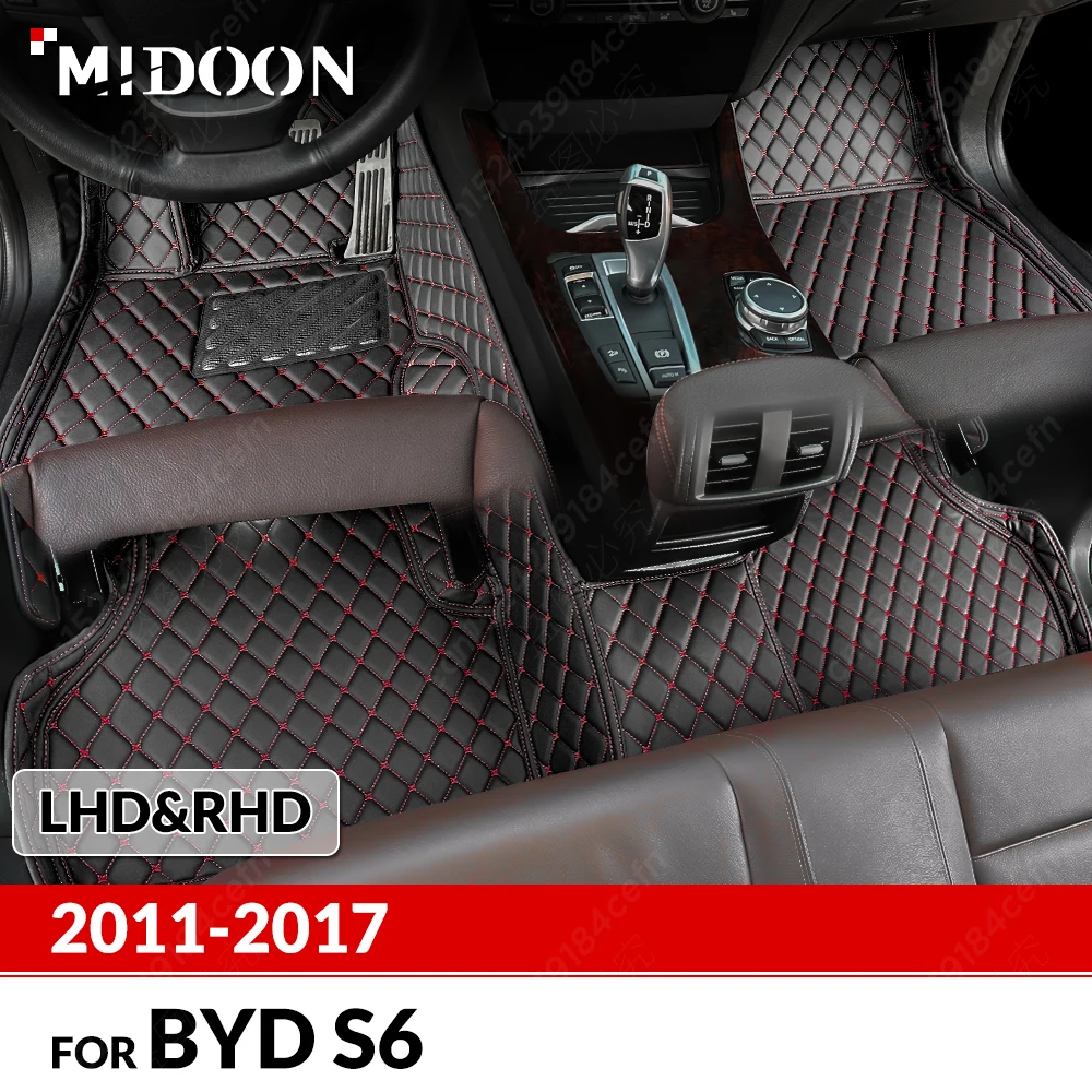 

Автомобильные коврики на заказ для BYD S6 2017 2016 2015 2014 2013 2012 2011, автомобильный ковер, аксессуары для интерьера, защитные детали накладки