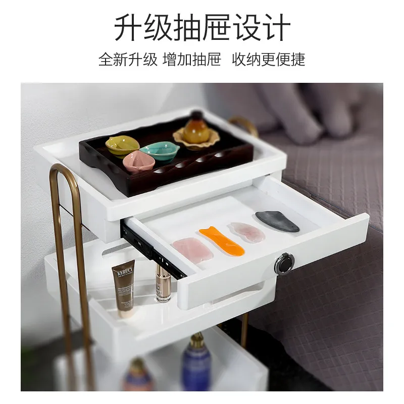 High-end light luxury trolley beauty salon special tool cart