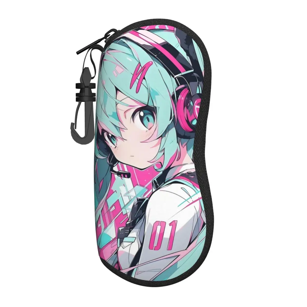 

Custom H-Hatsuned M-Mikus Singer Eyeglass Glasses Case Women Men Soft Mangas Sunglasses Protective Bag