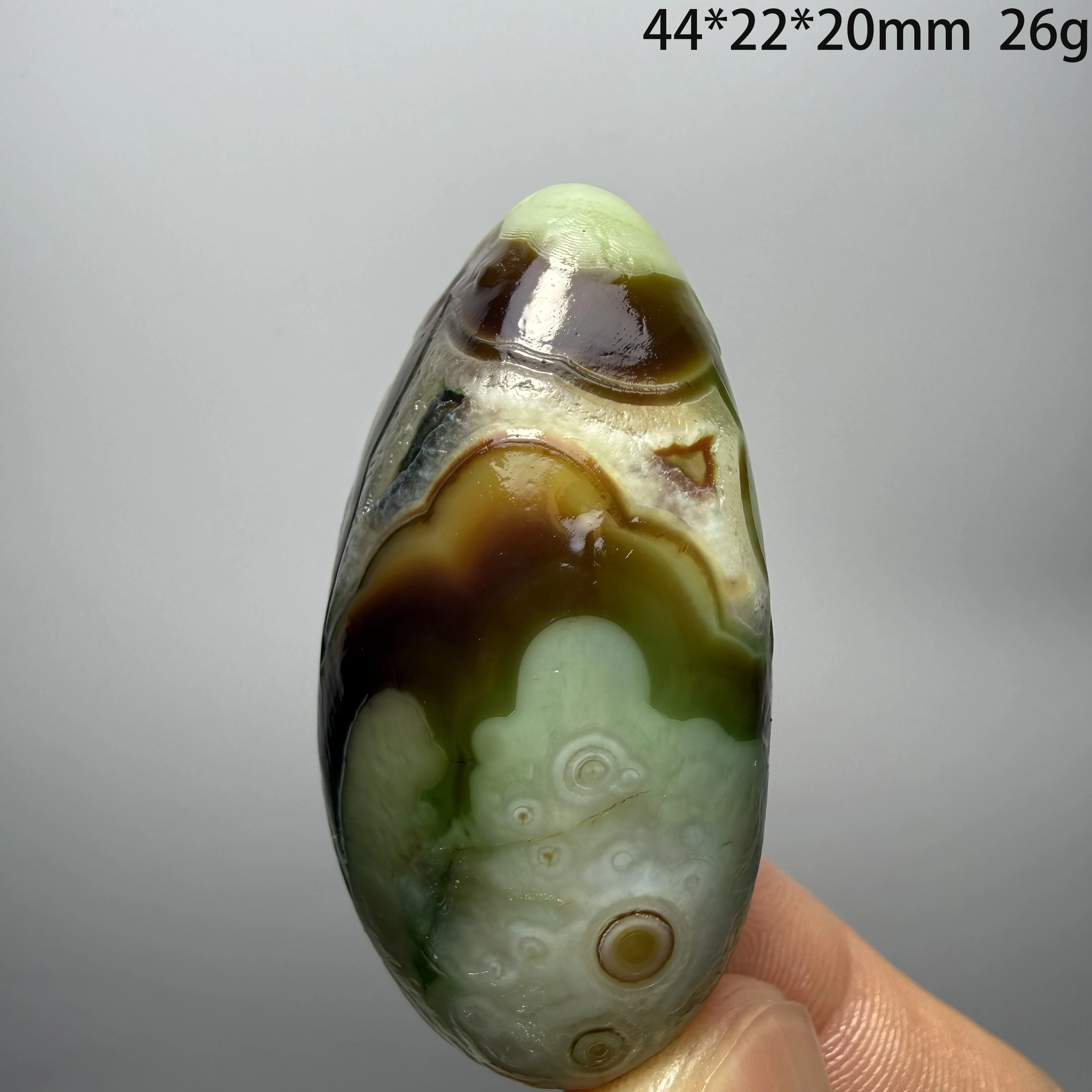Oval Gobi Agate Eye, Ideal for Chakra Healing, Mineral Energy Gemstone, Perfect for Home Decoration and Gifts. A1-2-21 - view 2