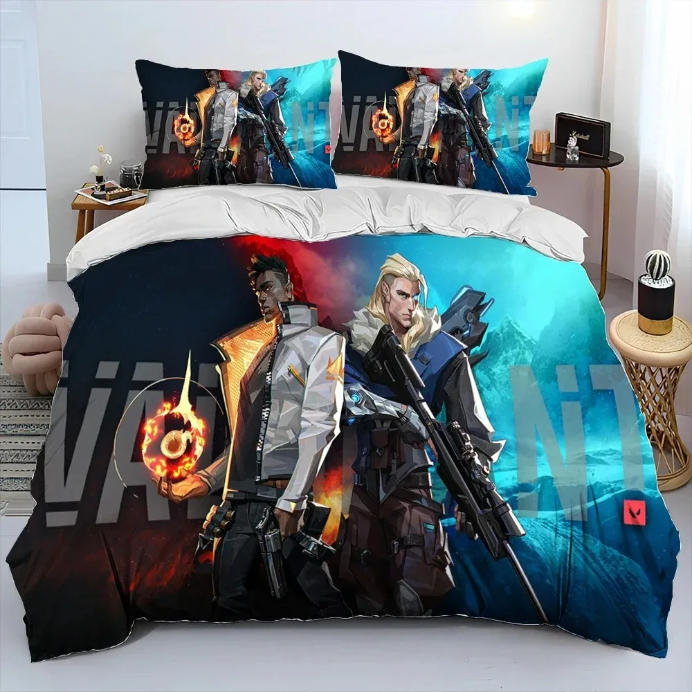 VALORANT Duvet Cover Pillowcase Riot Games Bedding Set Adult Boy Girl Bedroom Decoration Children Single Double Large Size