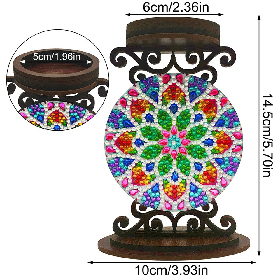 Flower candle holder Halloween holiday gift Diamond Painting Kits Drill DIY Crystal Rhinestone Mosaic Art Craft Home Decor - view 2