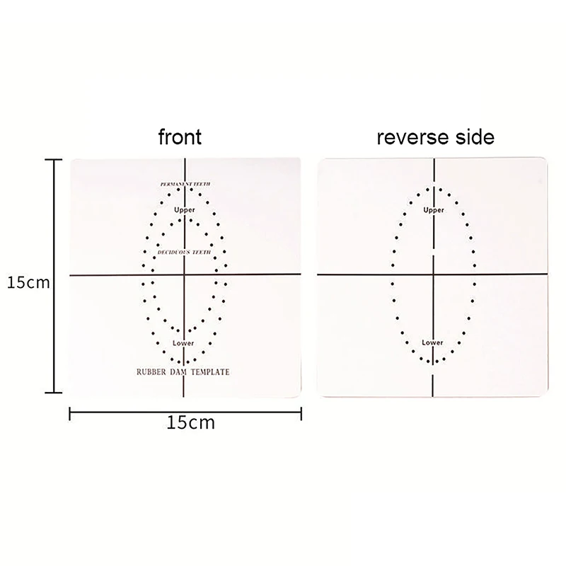 Dental Rubber Dam Punch Hole Positioning Board Barrier Template Dental Lab Instrument Tool