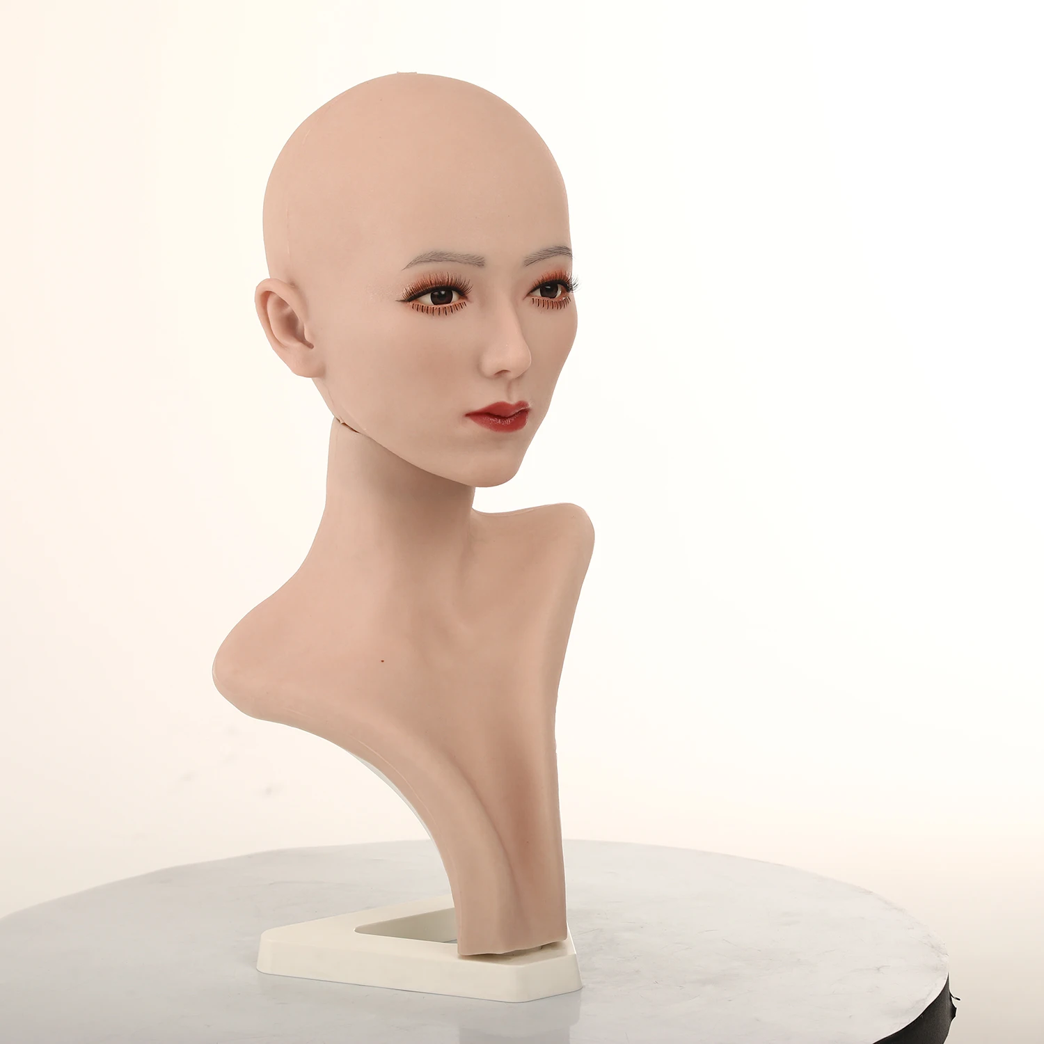 Silicone Display Model Head Female Head for Wig Jewelry Display Simulation Head American Face Style TM07