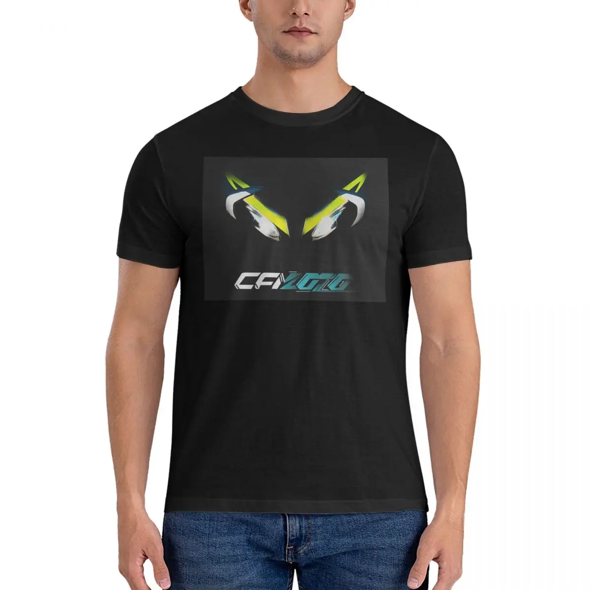 Zforce T-Shirts Men CFMOTO Vintage Pure Cotton Tee Shirt Crewneck Short Sleeve T Shirts Gift Idea Clothes