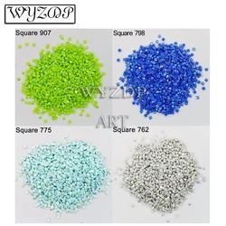 AB Square Drill Diamond Painting Accessory Rhinestone Mosaic Colorful Stones Resin Embroidery Gift Making Diamond Art 762-907