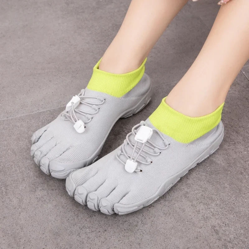Barefoot Shoes with Five Fingers for Men and Women Anti Slip Yoga Exercise Fitness Training Running Shoes Fly Woven Socks, Shoes