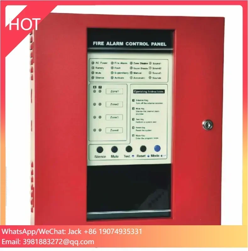 4 Zone Wired Conventional Fire Alarm Control Panel CK1004 Initiating Device Circuits (idcs) Longsin CN;GUA