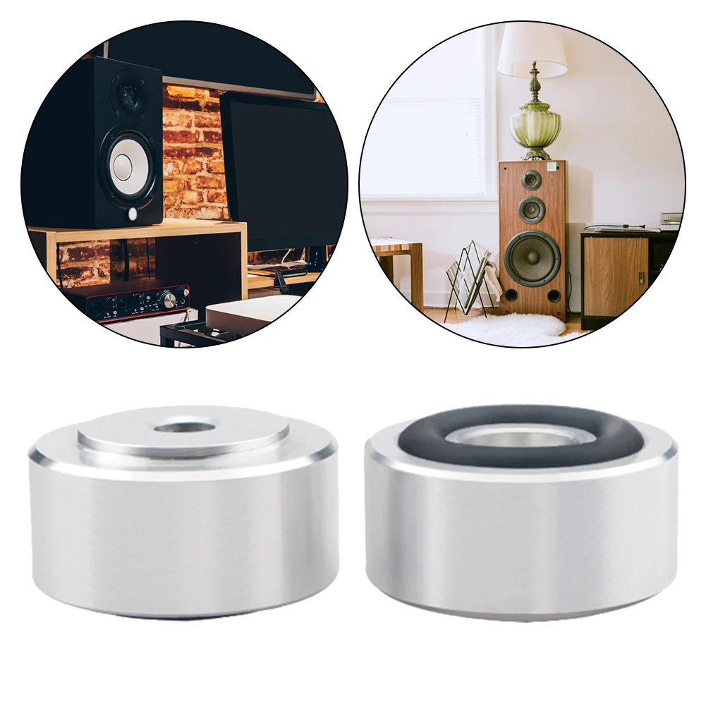 4 Pcs HIFI Speaker Spikes Stand Feet Pad Aluminum Alloy Shock Absorbing Foot Pad Isolation Absorb Shock Amplifier Base Feet