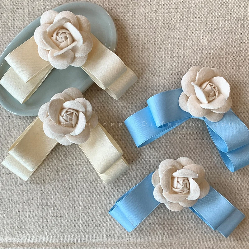 Cute Camellia Bow Hair Clip for Women - 2024 New Release for Thin Hair Half-Up Style.