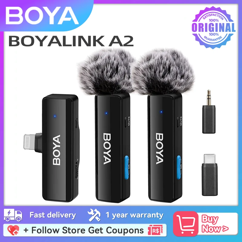 ميكروفون لافاليير لاسلكي Boya BOYALINK A1: تقييم شامل لأداء ممتاز في البث المباشر والتسجيل الصوتي