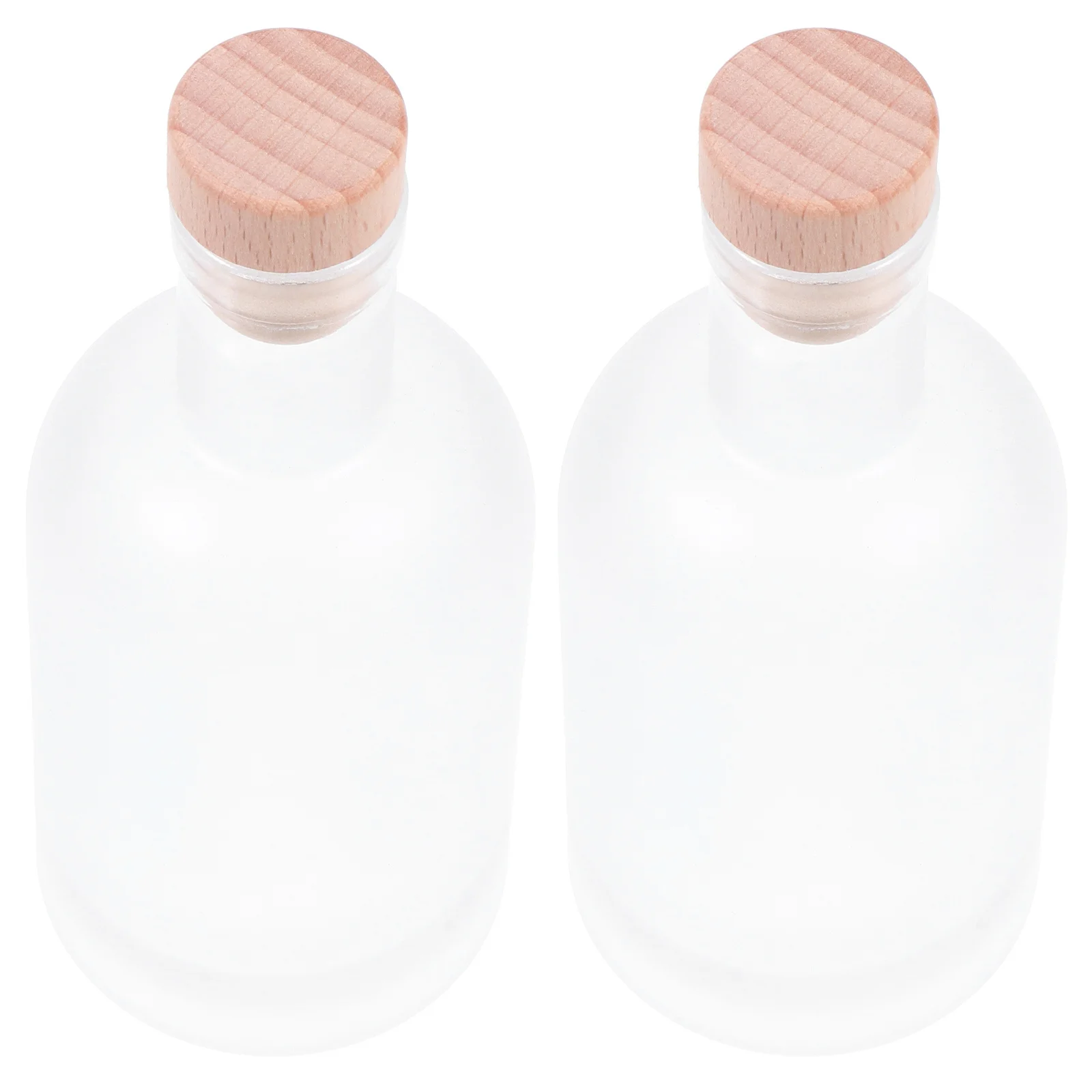 

2Pcs Fruit Wine Bottles Frosted Glass DIY Brewing Bottle Thick Glass Airtight Reusable Bottle for Homemade Wine Party Picnic