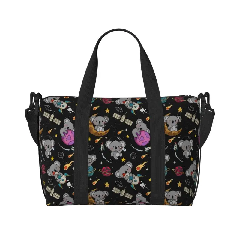 Cute Space Koalas Travel Duffel Bags Lekka wodoodporna torba weekendowa na noc Składane torby podręczne Sportowa torba na siłownię — zdjęcie 2