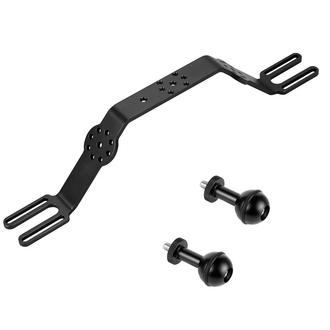 Tauchkamera-Trägergriff-Erweiterungshalterung aus Aluminiumlegierung für Dual-Handhalterung DSLR für GoPro Action Unterwasser – Detail 18