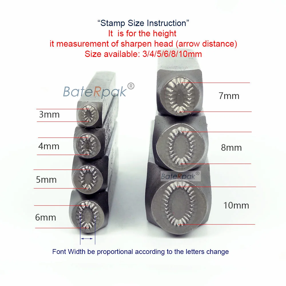 6/7/8mm A-Z Dotted steel seal,BateRpak car chassis Steel word punch stamp/matrix do stamp letters,27pcs/box