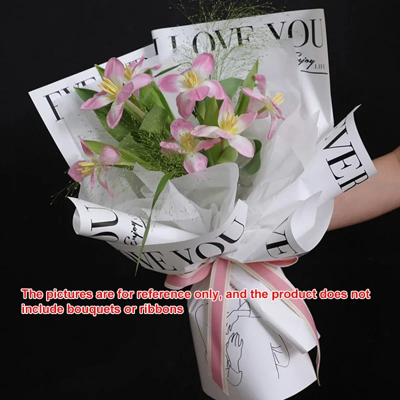 20 قطعة من ورق تغليف باقة عيد الحب لتغليف الهدايا بنفسك