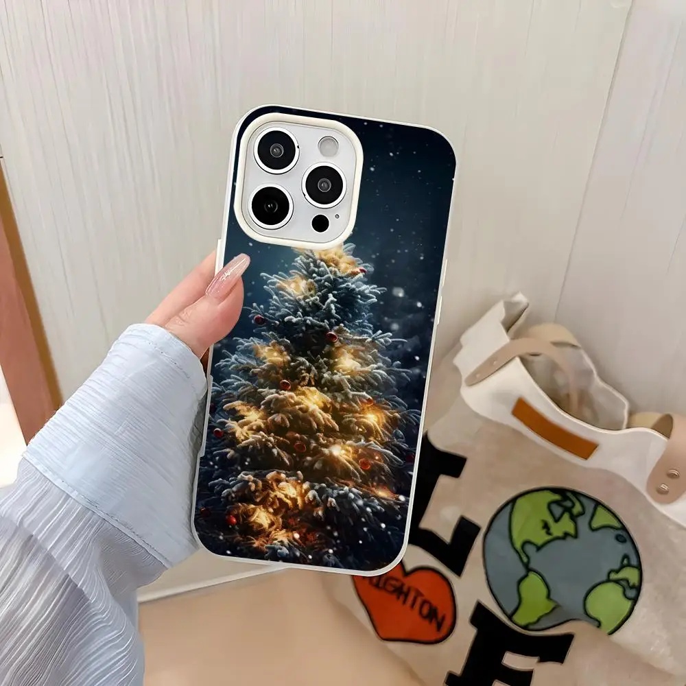 

Decor C-Christmas Tree Lights Phone Case IPhone 17 Air 16 15 14 Plus 13 Pro Max 2 Soft Frosted Candy Transparent Jelly 2-in-1