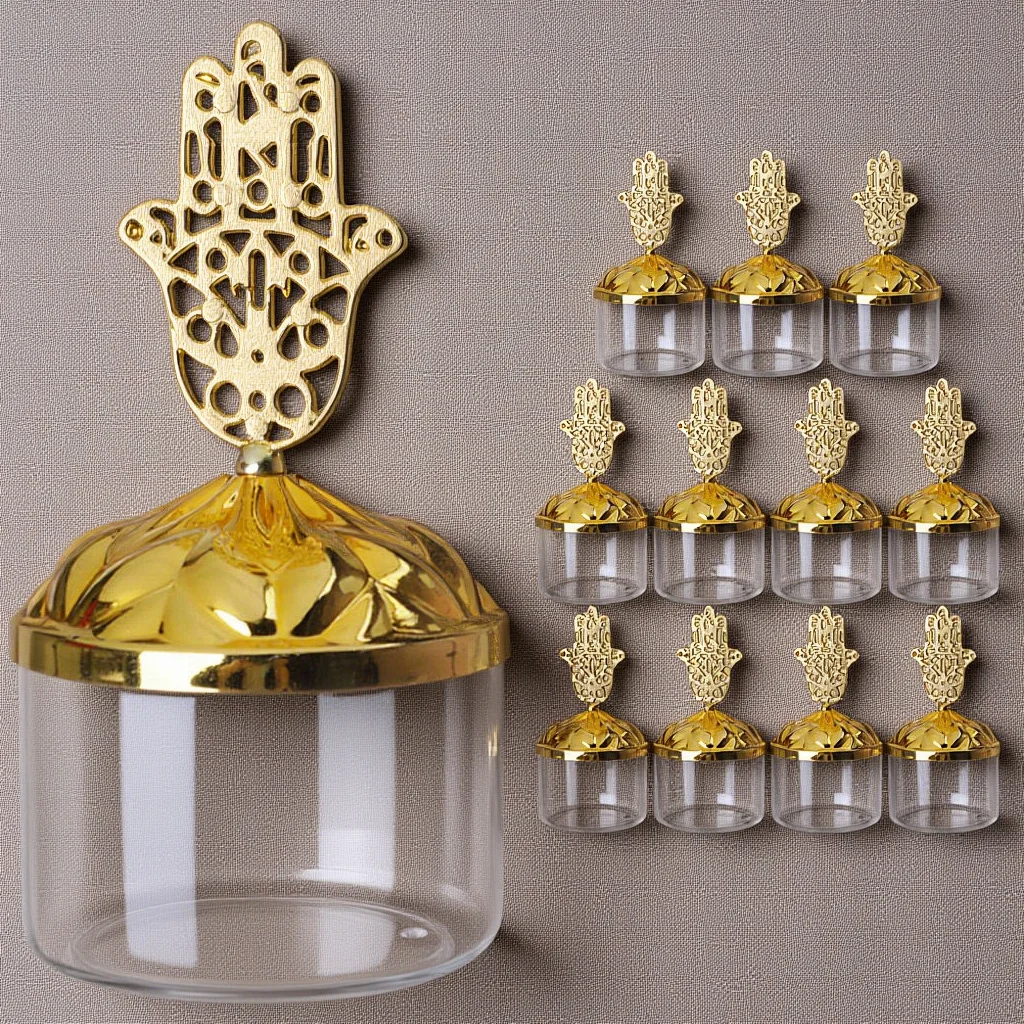 

12 Pcs Small Candy Boxes Empty Favor Containers for Wedding Party Baby Shower Treats Gold Color Xmas Chocolate Packaging