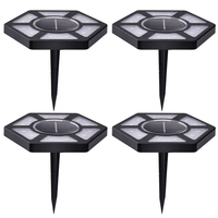 4PCS Outdoor Garden Solar Lights Outdoor Ground Lights With 12 LED Light For Patio Pathway Yard, Paths, Decks, Lawns