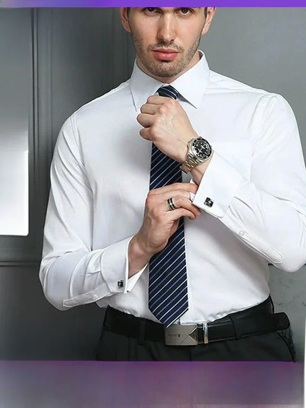 camicia-da-uomo-vestibilita-ampia-business-casual-con-polsini-alla-francese-tinta-unita-top-elegante-per-ufficio-e-occasioni-smart-casual