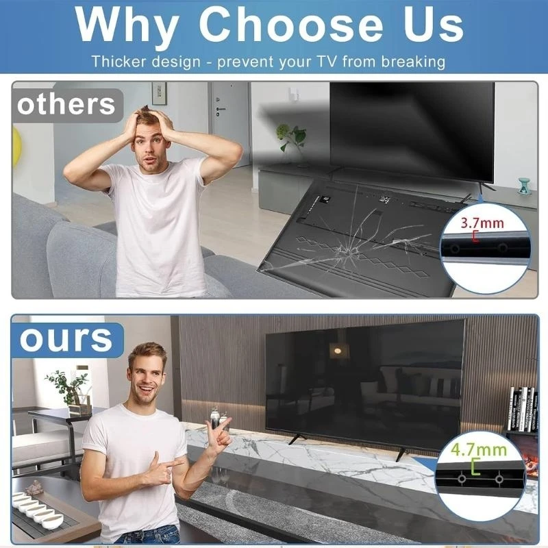 Adjustable Television Stand Base For 28 65 Inch Screens Thickened 4.7mm Scratch Design 77JC