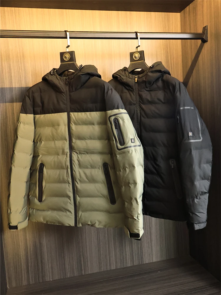 

Мужской уличный хлопковый жилет с капюшоном, ветрозащитный, водонепроницаемый, модный, городской, теплый, длинный, хлопковый жилет обычного кроя