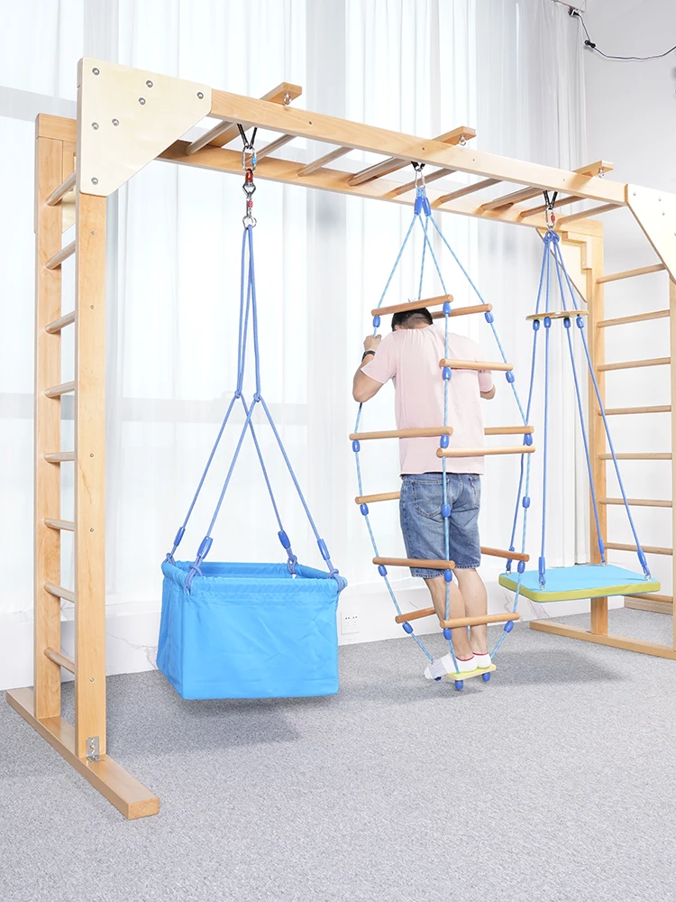 

Swing climbing and hanging combination children's indoor fitness ladder
