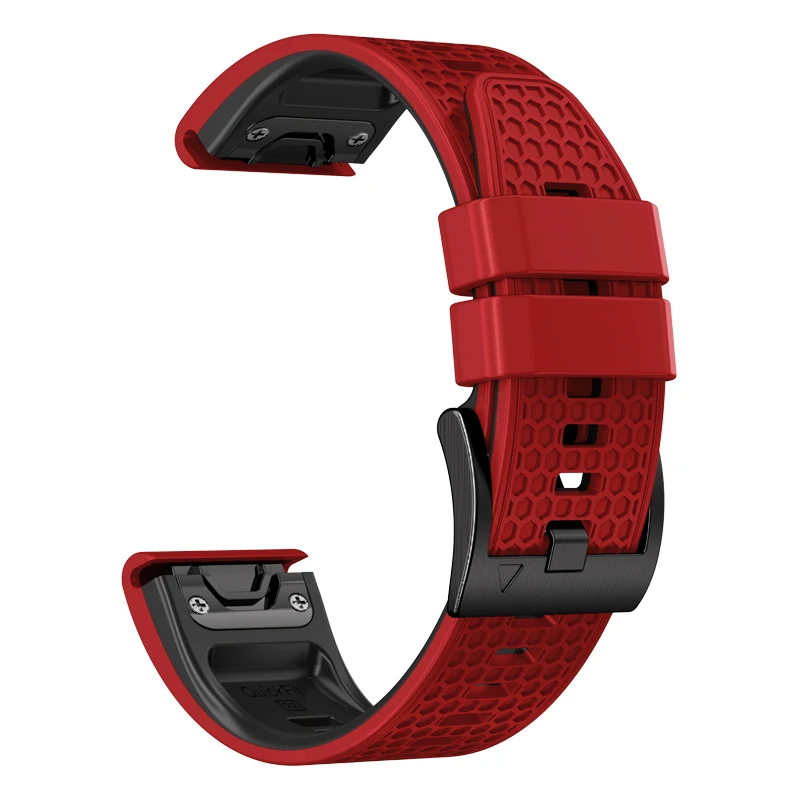 QuickFit 22/26 мм Instinct 3 45 мм ремешок для часов Garmin Fenix E 8 7 7X 6 6X/Epix Pro/Enduro 3 двухцветный силиконовый ремешок-браслет