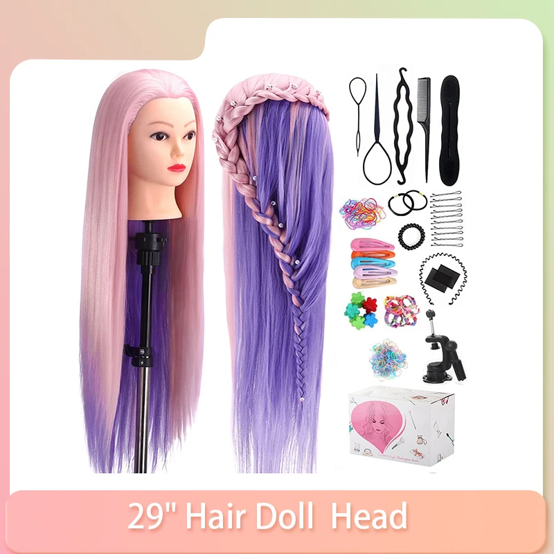 29-mannequin-head-with-hair-for-hairstyles-cutting-braiding-practice-fiber-hair-doll-head-professional-training-head-kit