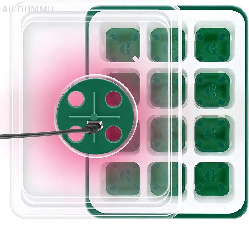 ZLinKJ Stackable Seed Starter Tray 1 Set Mini Greenhouse Germination Kit Space Saving for Small Balcony Plant Growing Use