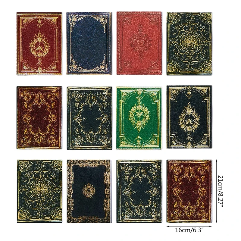 3 pezzi in 1:12 miniature casa delle bambole classica europea mini libri a vibrazione notebook finta per giocare nave