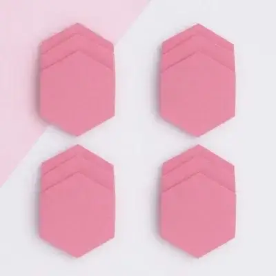 12Pcs Felt Hexagon Wall Sticker Bulletin Board Easy Install Self-Adhesive Felt Notice Board for Menu Travel Plans Art Photos