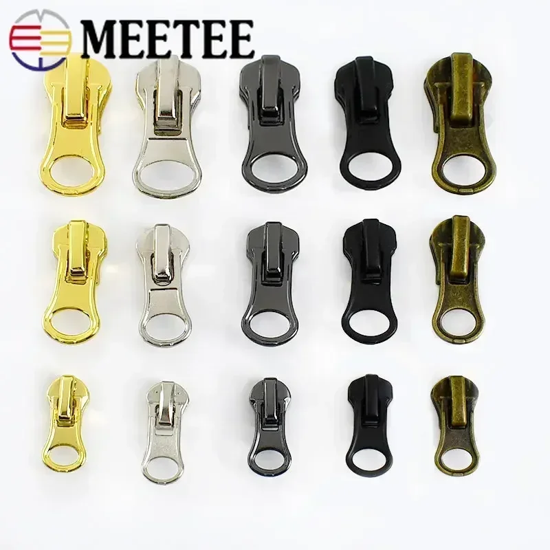 10/20Pcs 3# 5# 8# Zipper Slider for Metal Zippers Bag Garment Decor Zipper Head Pulls Zips Repair Kit DIY Sewing Accessories