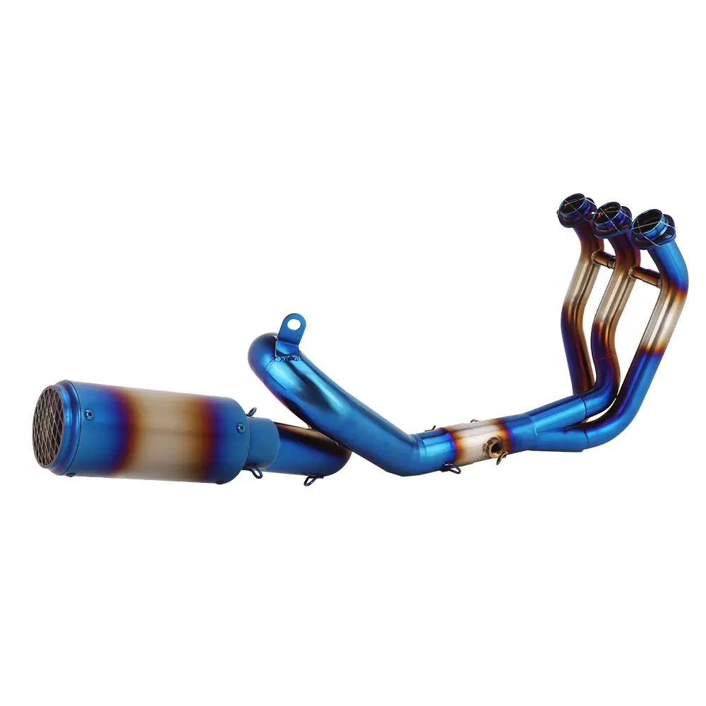 Full System For Yamaha MT09 XSR900 FJ09 FZ09 2014-2020 Motorcycle Exhaust Slip On Front Link Pipe Escape MT09 Exhaust Blue - view 5