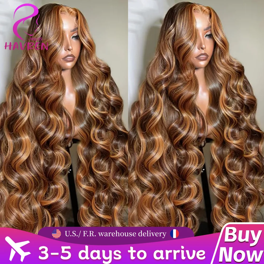 

Парик Havren Body Wave Lace Front Wig 13x6 Closure Wig 5x5 Hd Парик из натуральных волос P4/27 1b/30 Highlight Wig Бразильские волосы