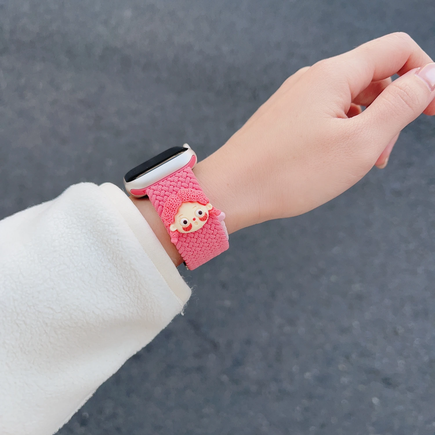 Elastic Nylon Apple Watch Strap for Women 10/9/8/7/6/5/4/3/2 SE 38mm 40mm 41mm 42mm 44mm 45mm 46mm 49mm Strap for Men and Women