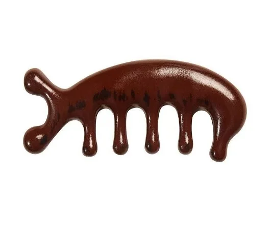 Natural Sandalwood Massage Comb Six-Claw Head Acupoint Massage Gua Sha Tool Neck Face Lifting Scraping Massager